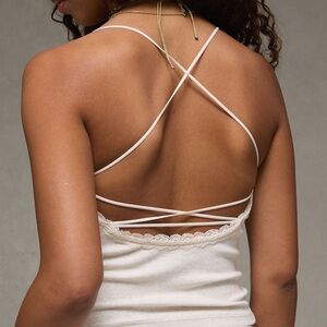 Cream American Eagle tank top